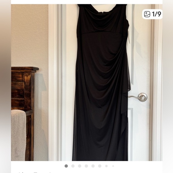 Alex Evenings Black Sleeveless Maxi Gown, NWT, Holiday Gown - Picture 10 of 10